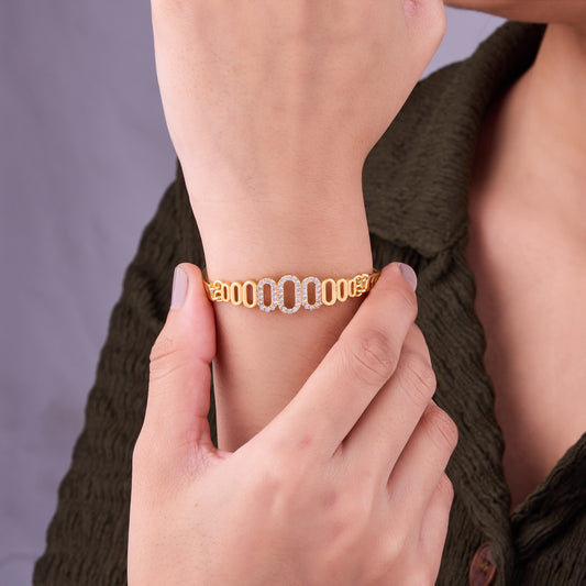 Crystal Wave Design Bracelet